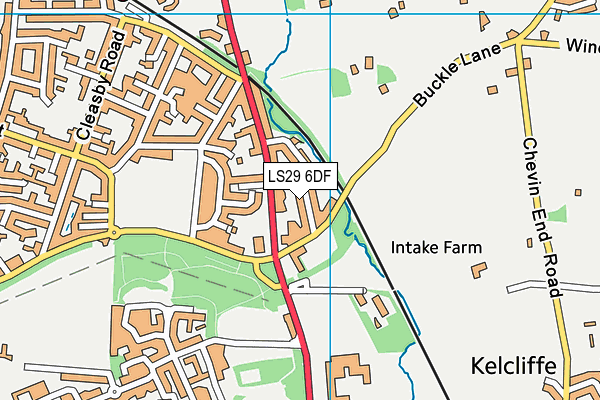 LS29 6DF map - OS VectorMap District (Ordnance Survey)