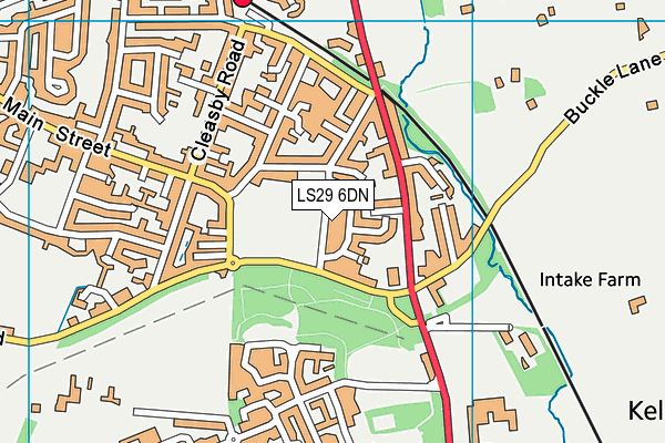 LS29 6DN map - OS VectorMap District (Ordnance Survey)