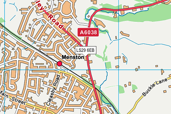 Menston Cricket Club map (LS29 6EB) - OS VectorMap District (Ordnance Survey)