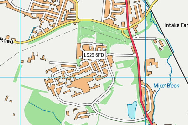 LS29 6FD map - OS VectorMap District (Ordnance Survey)