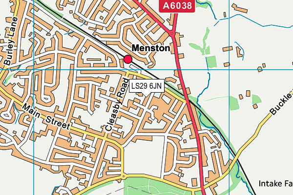 LS29 6JN map - OS VectorMap District (Ordnance Survey)