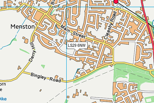 LS29 6NW map - OS VectorMap District (Ordnance Survey)