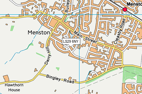 Menston Primary School map (LS29 6NY) - OS VectorMap District (Ordnance Survey)