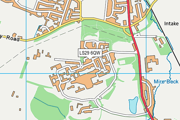 LS29 6QW map - OS VectorMap District (Ordnance Survey)