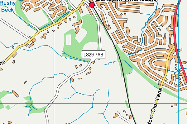 LS29 7AB map - OS VectorMap District (Ordnance Survey)