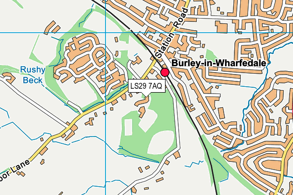 LS29 7AQ map - OS VectorMap District (Ordnance Survey)