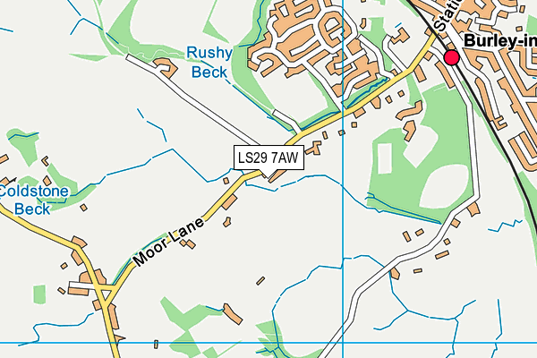 LS29 7AW map - OS VectorMap District (Ordnance Survey)