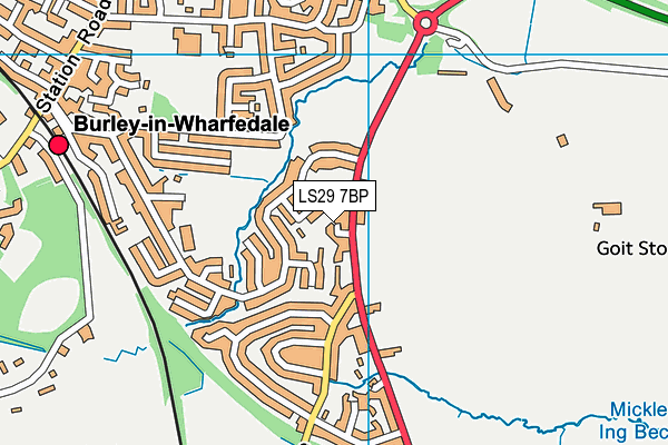 LS29 7BP map - OS VectorMap District (Ordnance Survey)