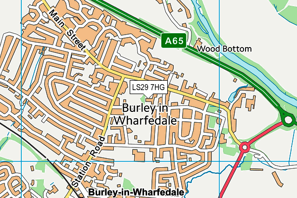 Burley-in-wharfedale Sports And Cricket Club map (LS29 7HG) - OS VectorMap District (Ordnance Survey)