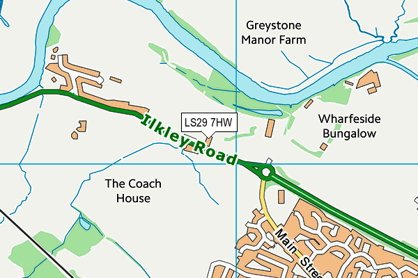 Ghyll Royd School map (LS29 7HW) - OS VectorMap District (Ordnance Survey)