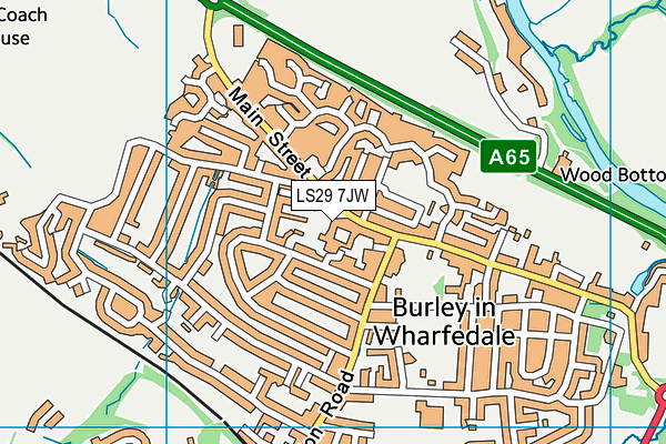 LS29 7JW map - OS VectorMap District (Ordnance Survey)