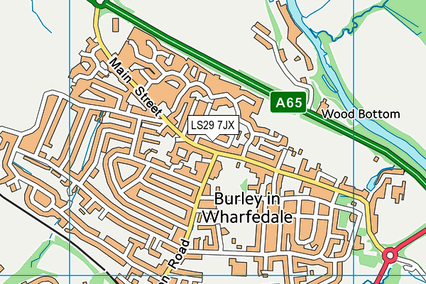 LS29 7JX map - OS VectorMap District (Ordnance Survey)