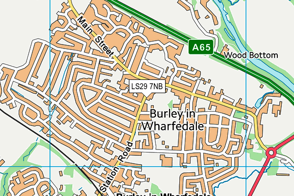 LS29 7NB map - OS VectorMap District (Ordnance Survey)