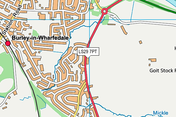LS29 7PT map - OS VectorMap District (Ordnance Survey)