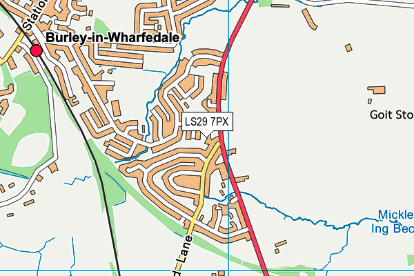 LS29 7PX map - OS VectorMap District (Ordnance Survey)
