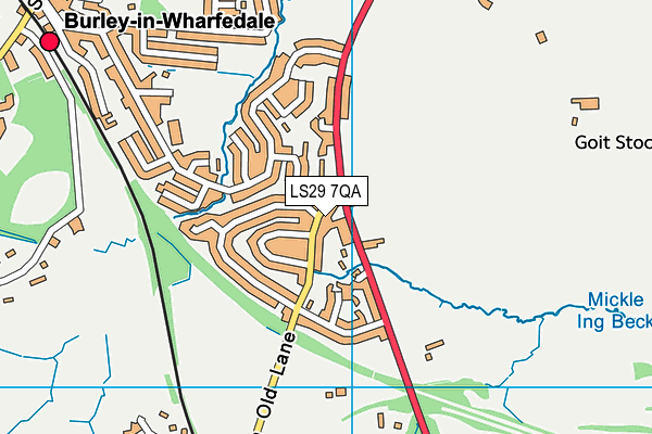 LS29 7QA map - OS VectorMap District (Ordnance Survey)