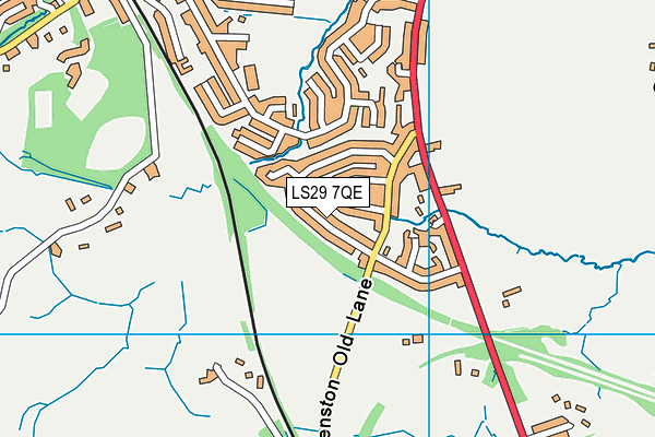 LS29 7QE map - OS VectorMap District (Ordnance Survey)