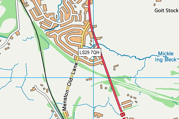 LS29 7QH map - OS VectorMap District (Ordnance Survey)