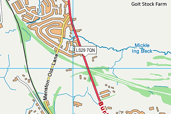 LS29 7QN map - OS VectorMap District (Ordnance Survey)