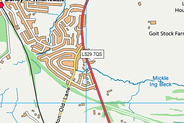 LS29 7QS map - OS VectorMap District (Ordnance Survey)
