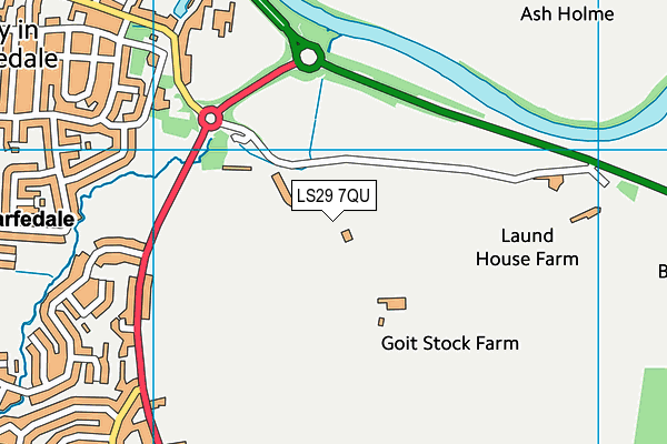 LS29 7QU map - OS VectorMap District (Ordnance Survey)