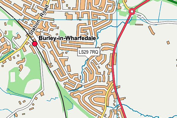 Burley and Woodhead CofE Primary School map (LS29 7RQ) - OS VectorMap District (Ordnance Survey)