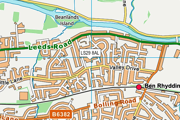 LS29 8AL map - OS VectorMap District (Ordnance Survey)