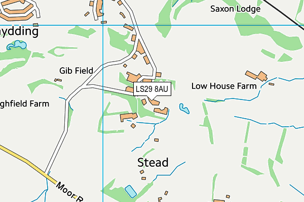 LS29 8AU map - OS VectorMap District (Ordnance Survey)
