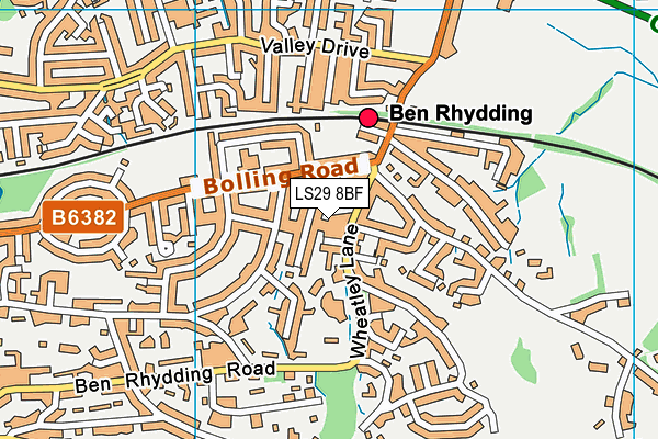 LS29 8BF map - OS VectorMap District (Ordnance Survey)
