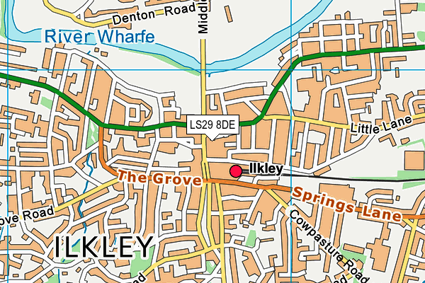 Map of THE UNIQUE BARBERS (ILKLEY) LTD at district scale