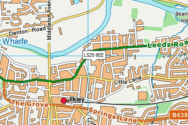 LS29 8EE map - OS VectorMap District (Ordnance Survey)