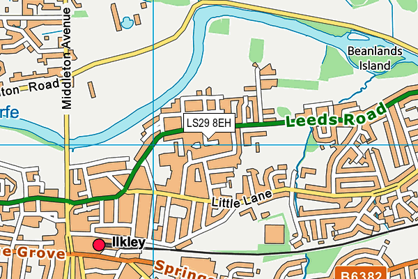 LS29 8EH map - OS VectorMap District (Ordnance Survey)