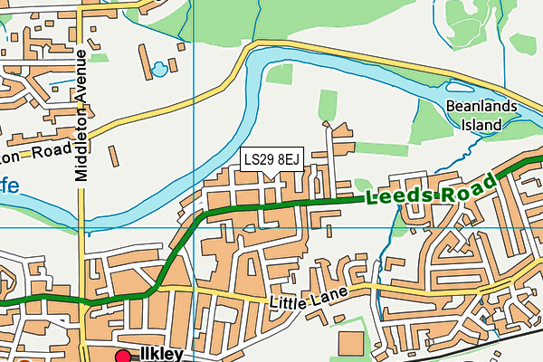 LS29 8EJ map - OS VectorMap District (Ordnance Survey)