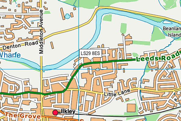 LS29 8ES map - OS VectorMap District (Ordnance Survey)