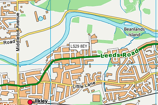 LS29 8EY map - OS VectorMap District (Ordnance Survey)