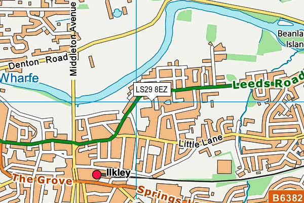 LS29 8EZ map - OS VectorMap District (Ordnance Survey)