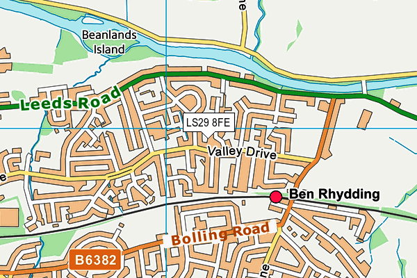 LS29 8FE map - OS VectorMap District (Ordnance Survey)