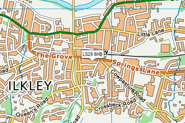 LS29 8HB map - OS VectorMap District (Ordnance Survey)