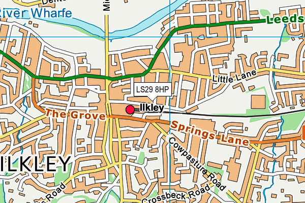 LS29 8HP map - OS VectorMap District (Ordnance Survey)