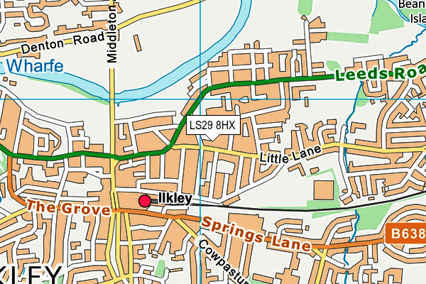 LS29 8HX map - OS VectorMap District (Ordnance Survey)