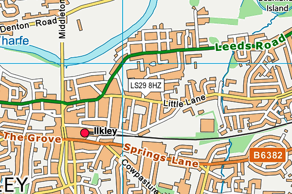 LS29 8HZ map - OS VectorMap District (Ordnance Survey)