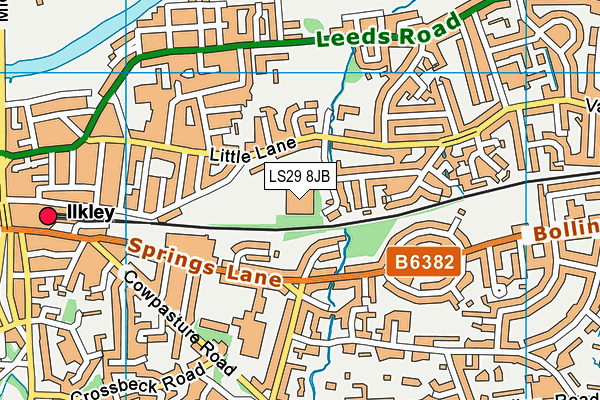 LS29 8JB map - OS VectorMap District (Ordnance Survey)