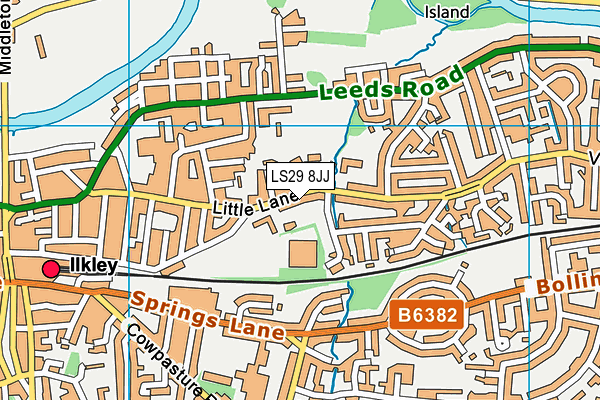 LS29 8JJ map - OS VectorMap District (Ordnance Survey)