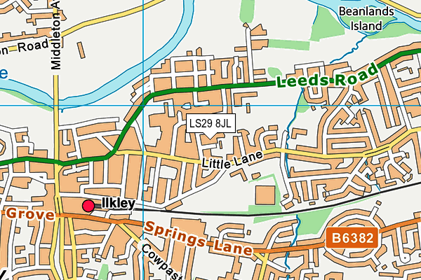LS29 8JL map - OS VectorMap District (Ordnance Survey)