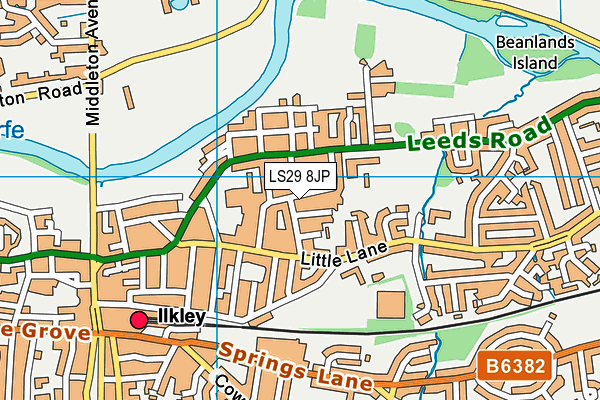 Map of ILKLEY CAR AUDIO LTD at district scale