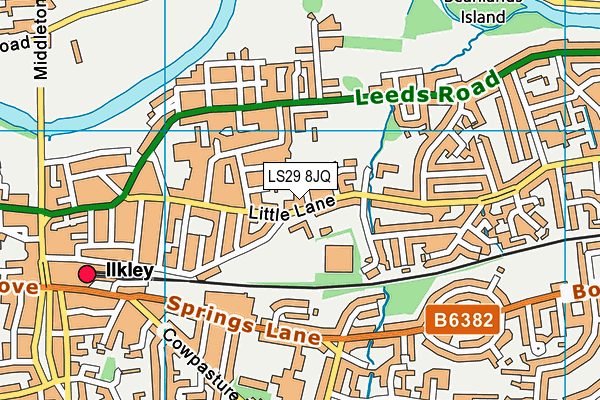 LS29 8JQ map - OS VectorMap District (Ordnance Survey)