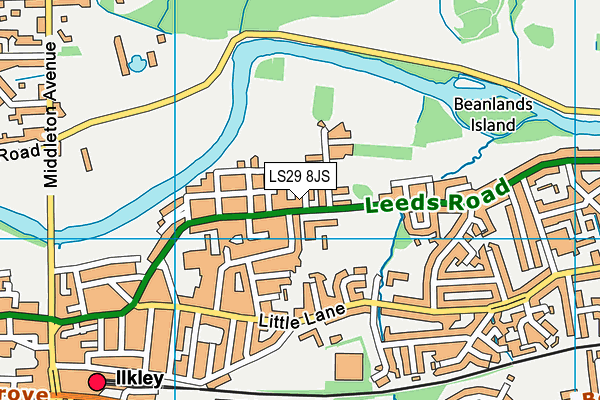LS29 8JS map - OS VectorMap District (Ordnance Survey)