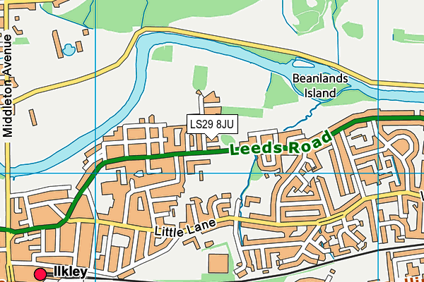 LS29 8JU map - OS VectorMap District (Ordnance Survey)