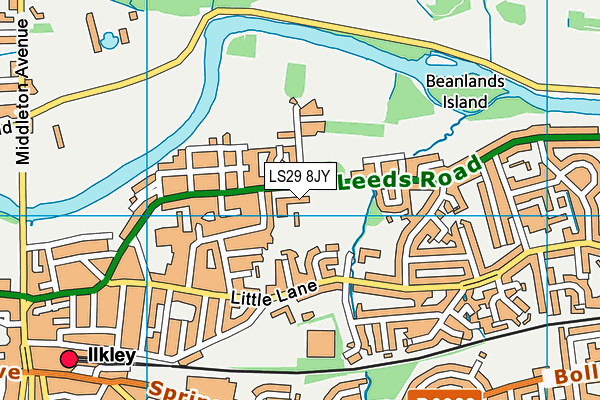 Ashlands Primary School map (LS29 8JY) - OS VectorMap District (Ordnance Survey)