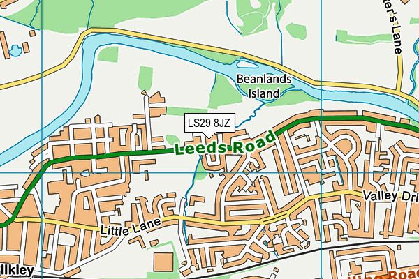 LS29 8JZ map - OS VectorMap District (Ordnance Survey)
